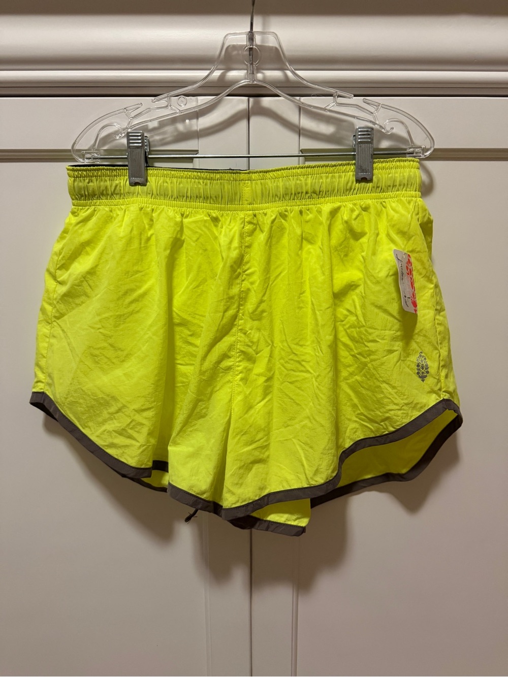 FP Movement by Free People Neon Yellow Athletic Shorts with Contrast Trim NWT